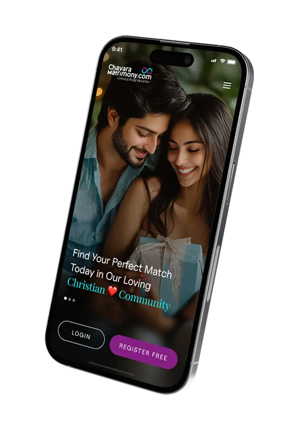 Latheen Matrimony app on a phone screen
